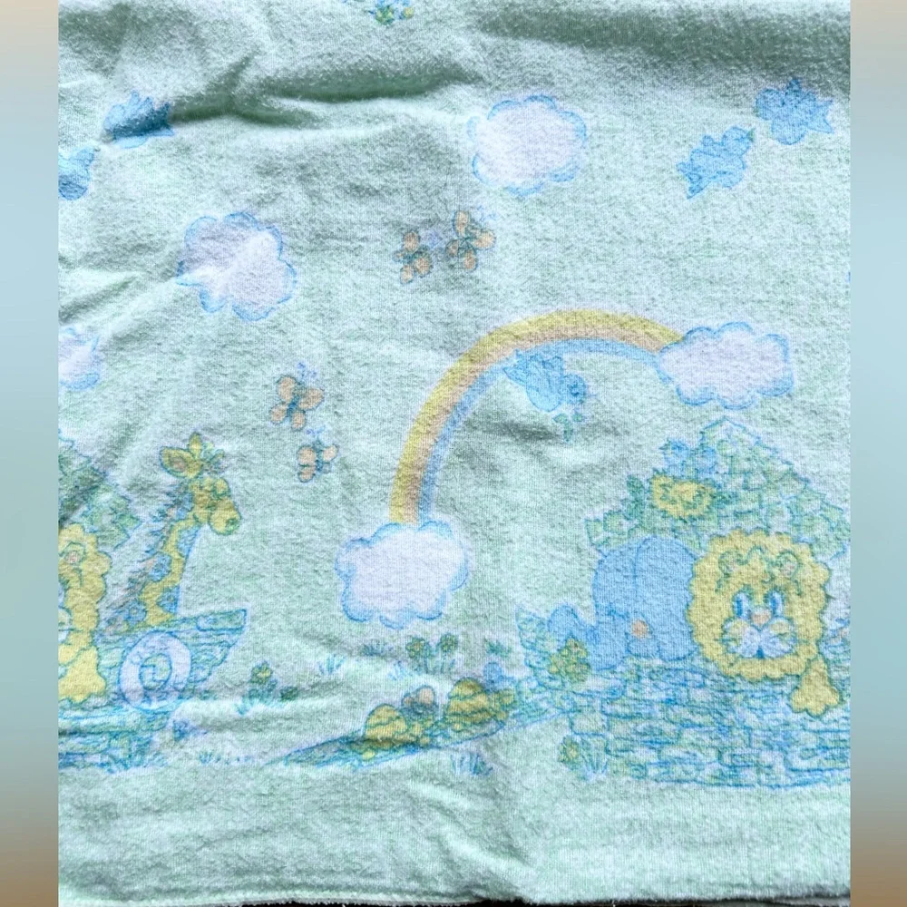 Vintage Noah’s Ark Baby Receiving Nursery Blanket‎